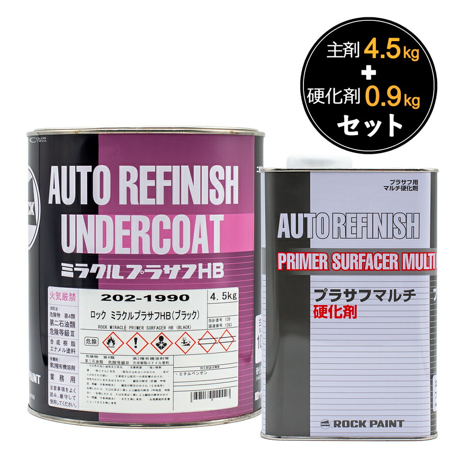 ROCK PAINT プラサフ硬化剤　2缶セット ロックパテ シフトアップシリーズ 180 2kgセット/ロックペイント