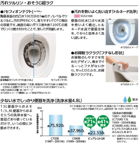 TOTO 組合せ便器 ピュアレストQRリモデル 止水栓同梱 便座は別売です