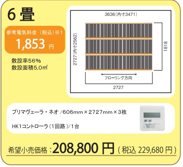 楽天市場】ツツミダンデーPTC電気式床暖房システム 12畳間向けセット