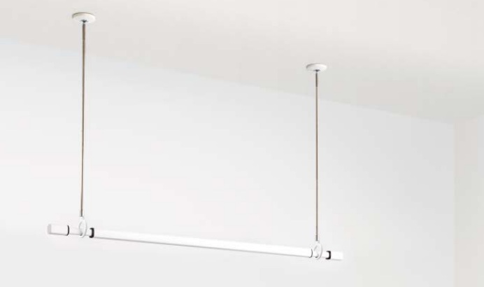 【ホワイト・ショートタイプ】大建工業 室内物干 ものほし上手 薄型簡易タイプ FQ0420-S5W ポール(2本)と竿のセット販売 北海道、沖縄及び離島は配送費別途。|住設コロシアム