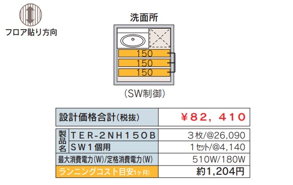 楽天市場】ツツミダンデーPTC電気式床暖房システム 6畳間向けセット(単