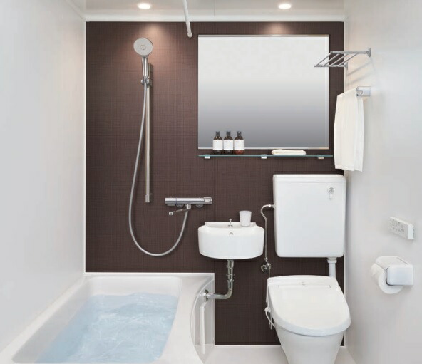 楽天市場】□ハウステック アパート用ユニットバス (洗面器 トイレ付