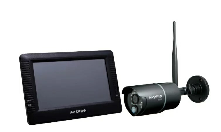 マスプロ　WHCBL10M4 モニター＆ワイヤレスHDカメラ2台＋外付2T 防犯 マスプロ WHCBL10M4 モニター＆ワイヤレスHDカメラ2台＋外付2T 防犯