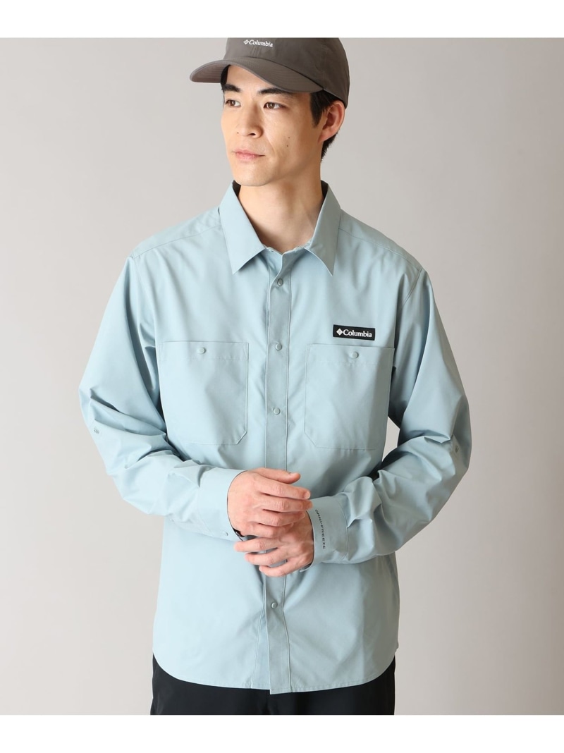 Columbia/ グレイシャルビスタロングスリーブシャツ /コロンビア Columbia コロンビア トップス ティーシャツ・トップ 白いこと 青碧 緑であること 薄墨色【貨物輸送無料】[ Fashion]