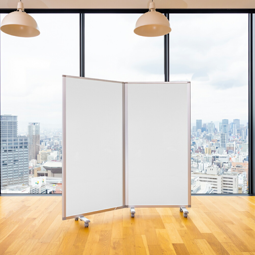幅1800mm 高さ1800mm パーテーション 2連スクリーン ホワイトボード ワイド キャスター付 可動式 パーティション パーティーション 衝立 おしゃれ オフィス オフィスグッズ オフィス用品 会社 会社用 パーテション 事務 事務用品 Tp2 1809bn Ssww Sgcc Bm