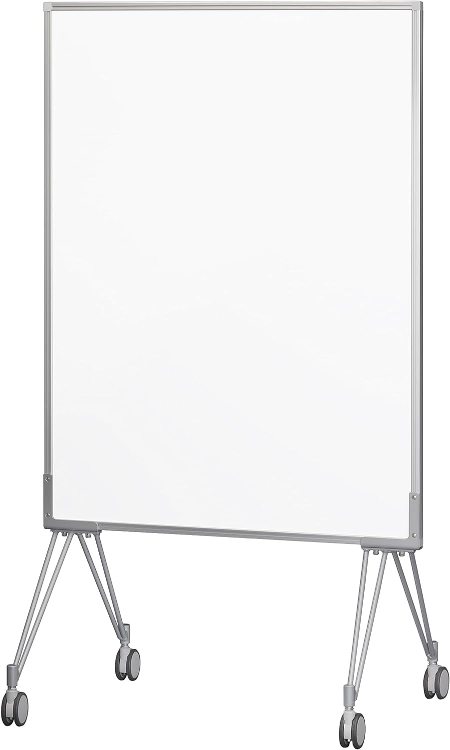Comai ホワイトボード (幅900mm×高さ1600/1800mm) マーカー＆イレーザーセット Whiteboard (両面 無地/丸角 安全) キャスター付き 可動式 (オフィス/学校/会議室) EMB-1600SSWW EMB-1800SSWW