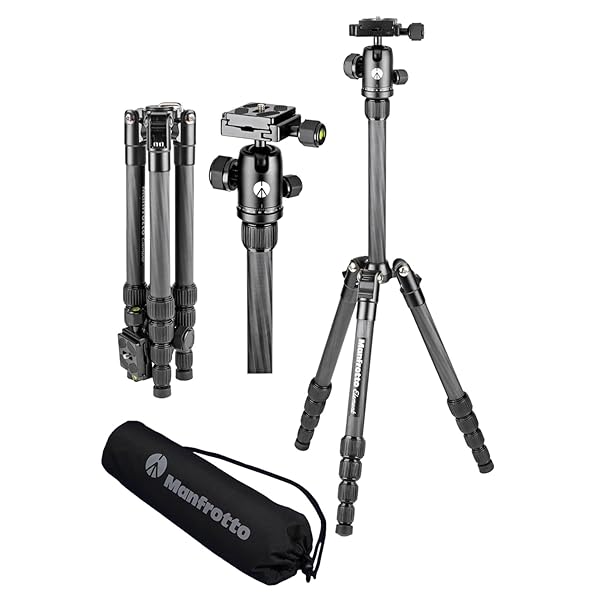 マンフロット(Manfrotto) Element 三脚架 スモール 黒いこと炭素 耐荷重6kg 5段 開脚角度3座標軸調