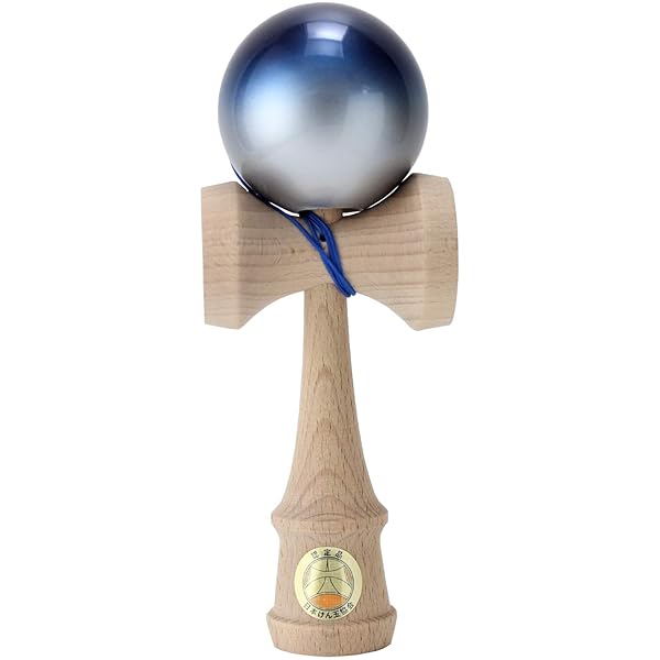 円錐小体細工所(Yamagata Koubou) 日本けん玉連合お墨付き New 引きくらべる用けん玉「天の原」割り増し金青\u0026銀 国産品