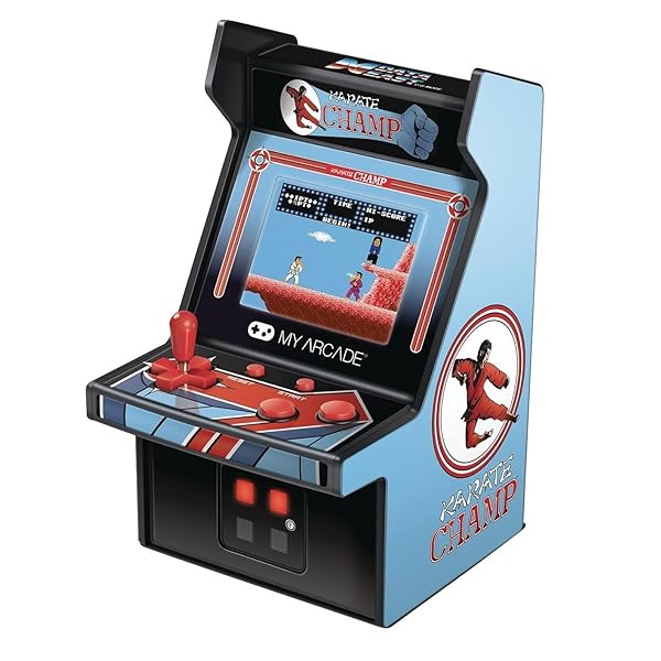 MyArcade 6.75in レトロ KARATE CHAMP ミニゲーム 青色 \u0026 黒いこと DGUNL-3204