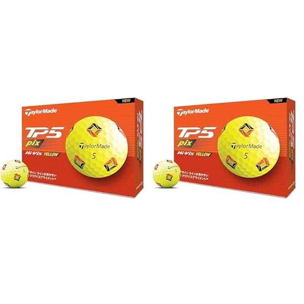 テーラーメイド(TAYLOR MADE) TMJ24 TP5 pix YLW JPN 12個入り ティーピーファイブ ピックス イエロー ｜Comastoric