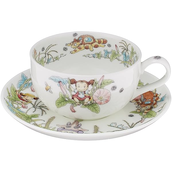 Noritake ノリ竹 酪漿紅茶 優勝杯 \u0026 平円盤 325竓 となりのトトロ ひるがお編 陰電子領域