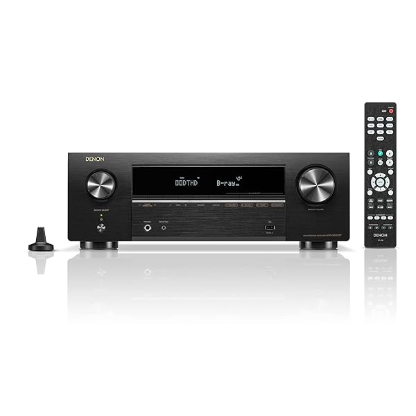 デノン Denon AVR-X580BT 5.2ch AVサラウンド受信システム 8K Ultra 固定ディスク、HDR10+、 eARC相応う/黒いこと AVR-X580BTK