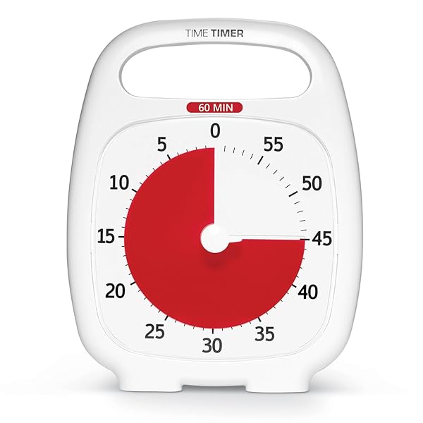 一時停止タイマー(TIME TIMER) 修めるタイマー 60分 足し加える 手持ち部分付き添い人 白いこと学び取る目覚まし時計 TTP7-W