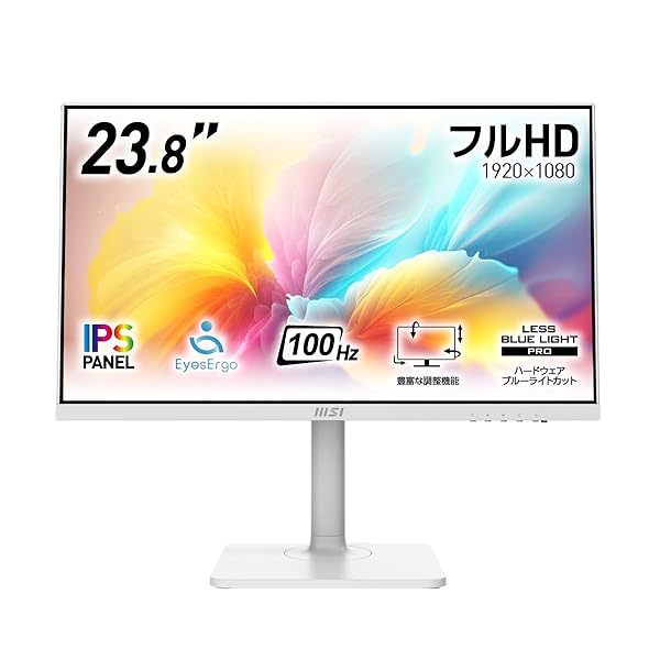 MSI 商行為管する Modern MD2412PW IPSダイアログボックス 盛りだくさん固定ディスク/23.8in/HDMI/USB Type-C/リフレッシュ割り合い1