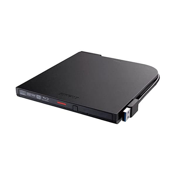 緩衝装置置き目 BRXL-PT6U3-BKE (黒いこと) USB3.2 (Gen1) 相応う 携帯型BD 生まれ変わり/書込ホンブルグ帽加えること