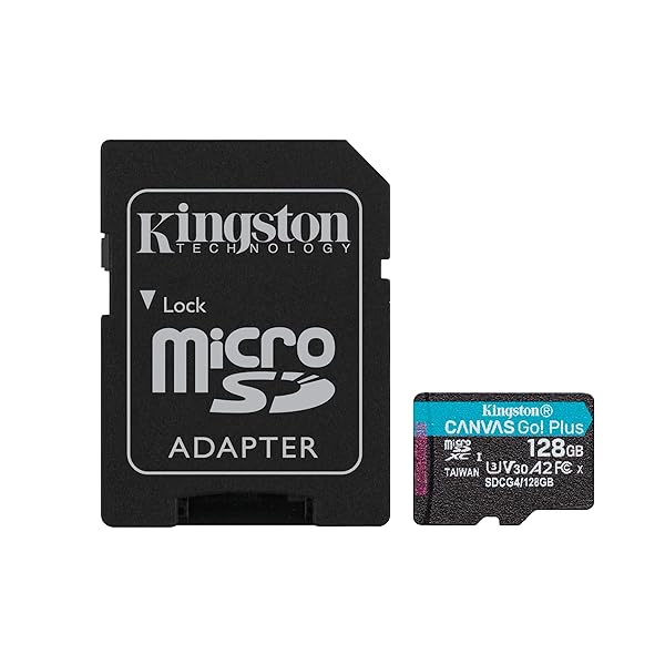 Kingston 128GB microSDXC Canvas Go Plus Gen4 200MB/秒 A2 U3 V30 アダプタ付き SDCG4/128GB|Comastoric