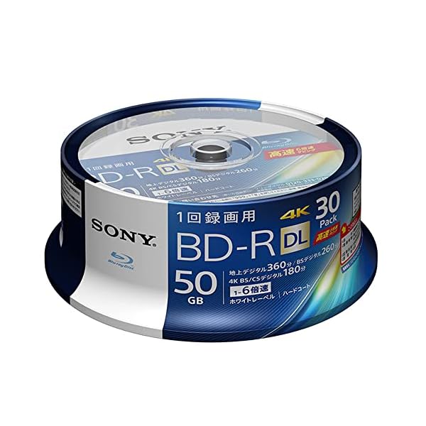 ソニー(SONY) 【30枚(地デジ約6第四次元)】 ソニー / 30枚入り口・入口 / 映像媒体用ブルーレイディスク / 1回録