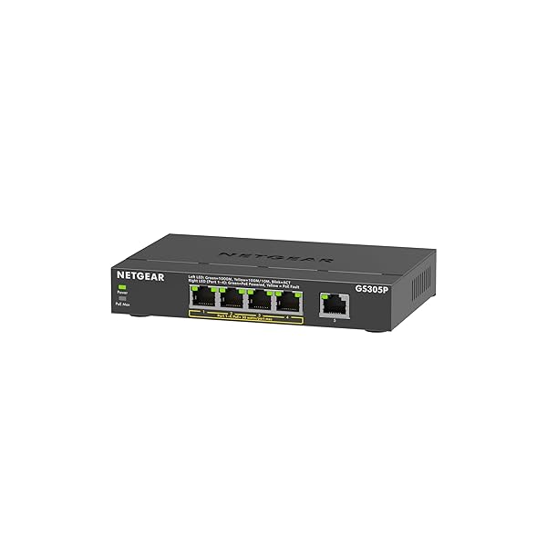 【正規品】ネットギア NETGEAR スイッチングハブ 5ポート 1G PoE+ (63W) 金属筐体 静音ファンレス ｜Comastoric