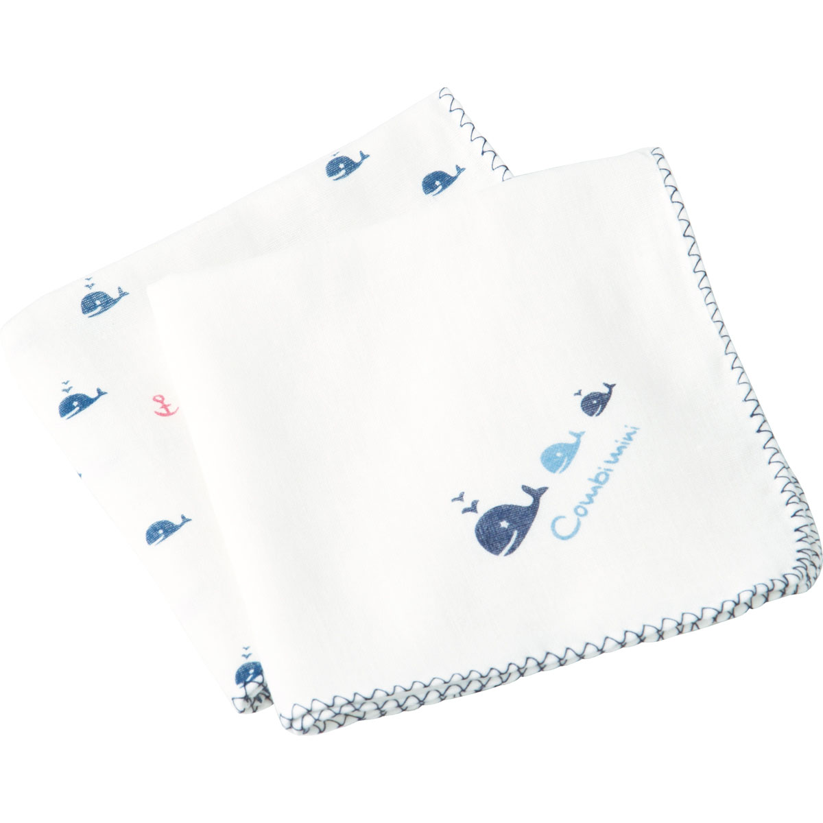 【10％OFF】《コンビミニ》ガーゼハンカチ２枚組（くじら） ギフト 出産祝い ベビー 子供 綿 100 保育園 幼稚園 男の子 女の子  ハンカチ ガーゼ 沐浴 沐浴ガーゼ 沐浴布 タオル ガーゼタオル お風呂 布 赤ちゃん ベビー用品 ベビーグッズ_sj コンビミニ公式 ...