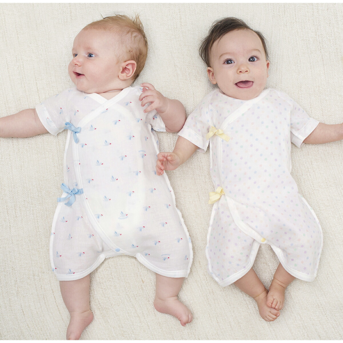 コンビミニ ガーゼコンビ肌着 トリ 50cm 60cm 70cm おしゃれ ガーゼ服 ベビー ベビーウェア ベビー服 ベビー肌着 出産祝い 夏 夏服 夏生まれ 女の子 女児 新生児 新生児服 春服 服 男の子 男児 肌着 赤ちゃん 退院 退院着 海外最新