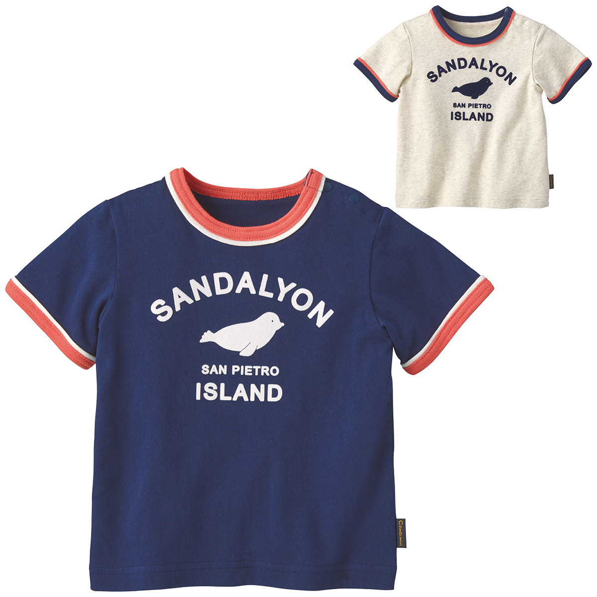 楽天市場 半額 コンビミニ 半袖リンガーtシャツ アザラシ 男の子 女の子 80cm 90cm 100cm 110cm 1cm 130cm 子供 夏服 ベビー服 キッズ 半袖 おしゃれ 子供服 お揃い 男女 可愛い 春夏 Tシャツ トップス 服 夏 出産祝い ティシャツ 小学生 S T