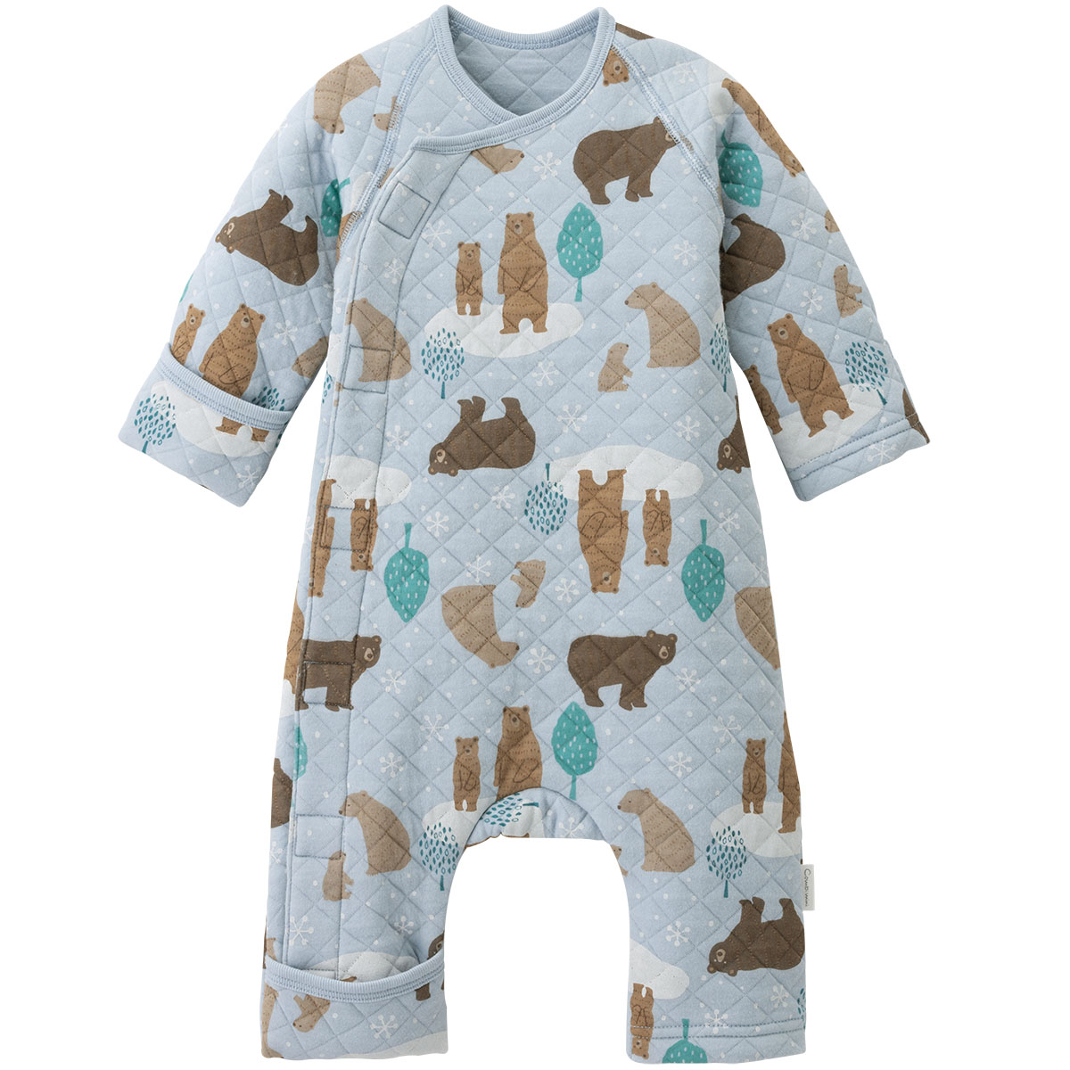 楽天市場 10 Off コンビミニ あったかラップクラッチ 森のくま 男の子 女の子 50cm 60cm 70cm 赤ちゃん 服 ベビー服 ベビーウェア 子供服 子ども服 こども服 ロンパース 冬 カバーオール 足つき 足付き 長袖 出産祝い 双子 出産準備 新生児 退院 冬服 秋冬