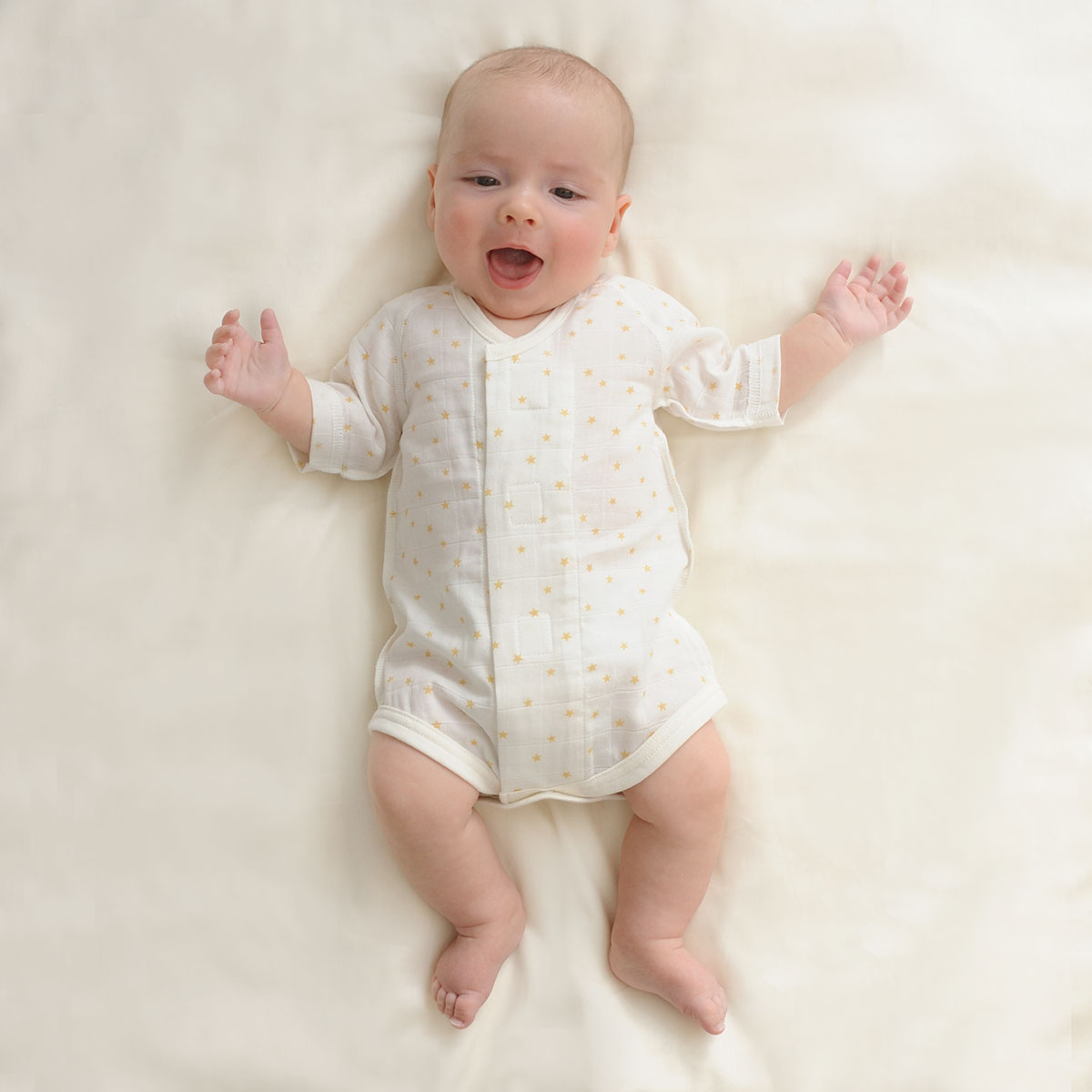 10 Off コンビミニ ガーゼワンタッチ短肌着 男の子 60cm 70cm 星 子供服 女の子 赤ちゃん 50cm ベビー服 出産準備 ウェア 服 ずりあがり防止付き