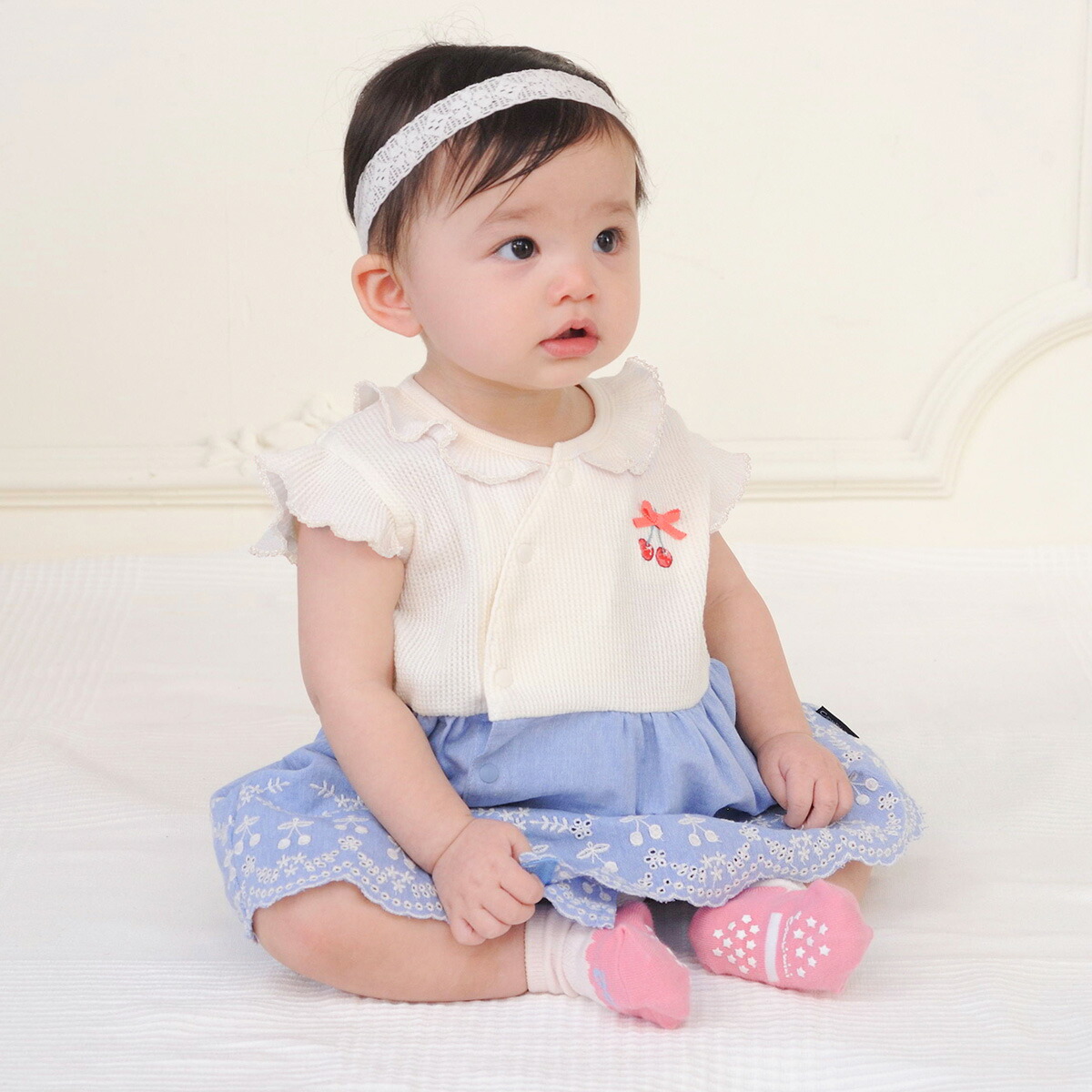 コンビミニ Combimini 60サイズ キッズ ベビー服 ワンピース 女の子 子供服 限定モデル ワンピース