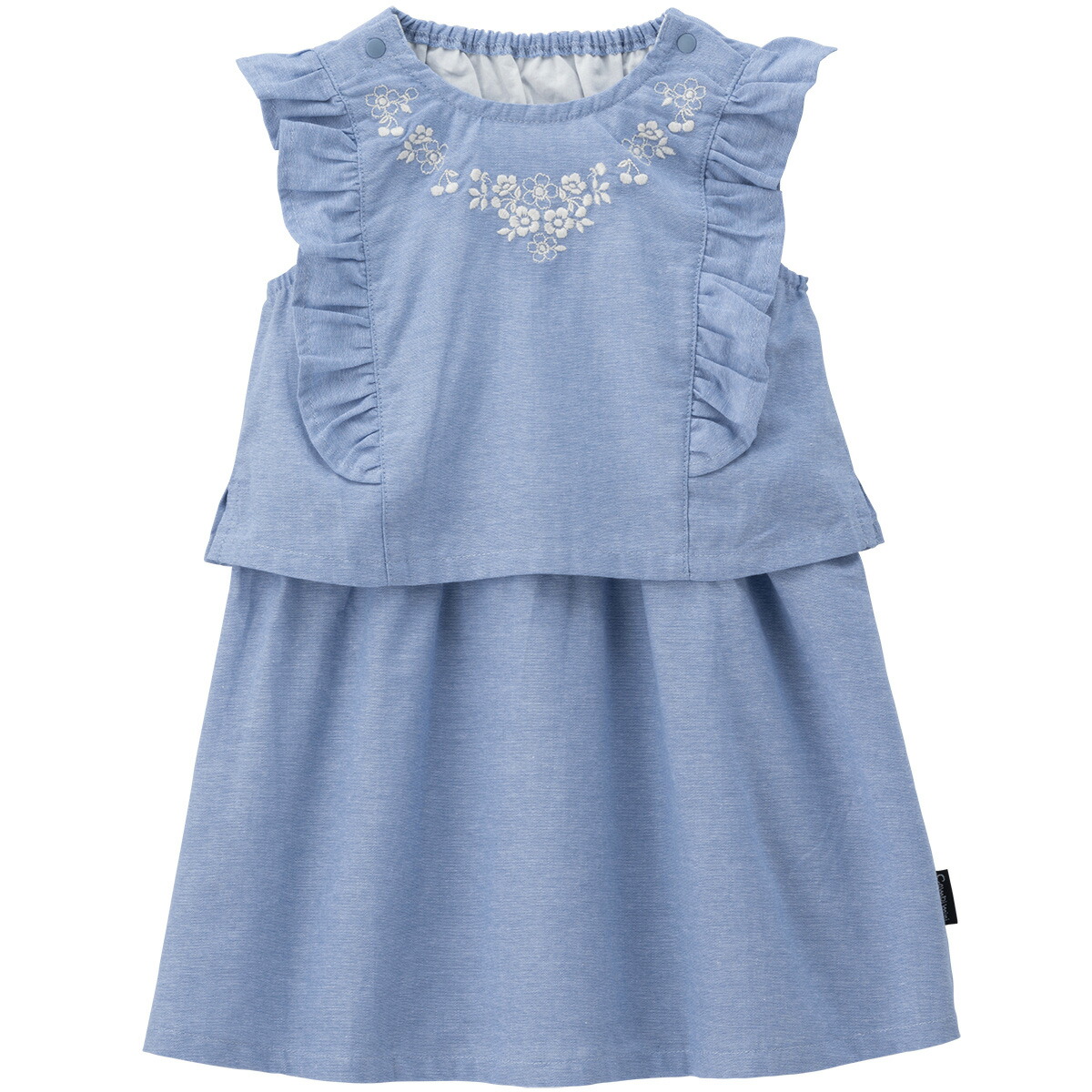 現品限り一斉値下げ 30 Off コンビミニ レイヤード風ワンピース 女の子 80cm 90cm 100cm 110cm 1cm 赤ちゃん 服 ベビー服 子供服 子ども こども キッズ 夏服 ブランド ワンピース ノースリーブ 可愛い おしゃれ 出産祝い フリル 刺繍 お出かけ ベビー