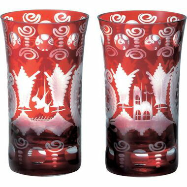 エーゲルマン　金閣寺　赤色ガラス花瓶 エーゲルマン 金閣寺 赤色ガラス花瓶 エーゲルマン 金閣寺 赤色