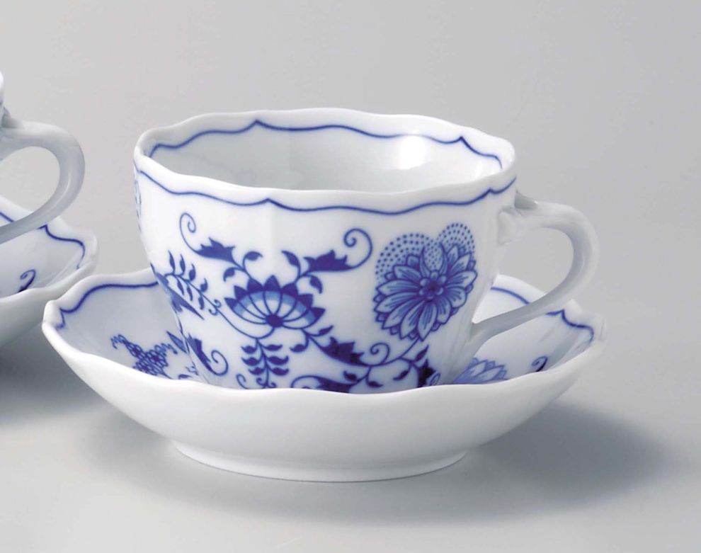楽天市場】ボヘミア ブルーオニオン ティーカップ＆ソーサー 2