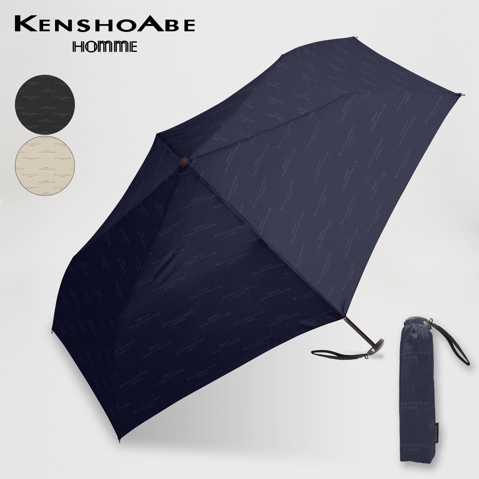 楽天市場】KENSHO ABE Homme / 折りたたみ傘 60cm コンパクト ツイル