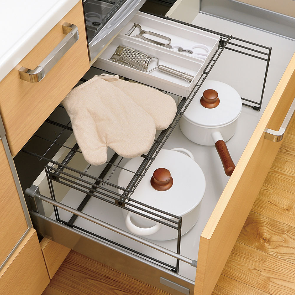 楽天 Off リッチェル トトノ 引き出し用 スライド収納ラックn キッチン 収納 ラック 包丁 まな板スタンド 日用品 食器スタンド 保存容器 Sermus Es