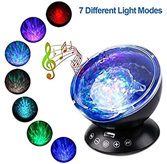 新品即決 中古 リモコンナイトライト投影回転ライト海波ナイトライト内蔵ミニミュージックプレーヤー赤ちゃん子供大人幼稚園寝室リビングルーム Come To Store 交換無料 Erieshoresag Org
