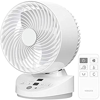 【中古】[山善] 扇風機 18cm サーキュレーター 上下左右自動首振り (換気/空気循環) 風量5段階調節 静音モード 温度センサー DCモーター搭載 タイマ