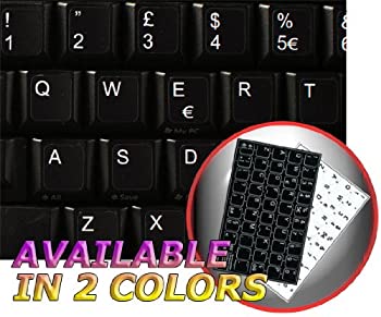 2PCS Pack Transparent Russian Keyboard Stickers,Russian Keyboard Replacement Sticker with Transparent Background and Black Lettering for Computer Laptop Notebook Desktop 