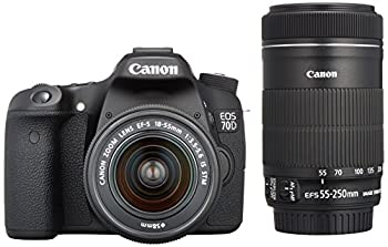【中古】Canon デジタル一眼レフカメラ EOS 70D ダブルズームキット EF-S18-55 IS STM/EF-S55-250 IS STM付属 EOS|Come to Store