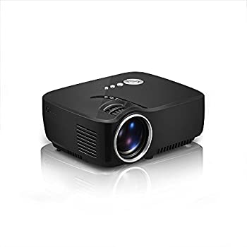 【中古】プロジェクション100inchスクリーン液晶プロジェクターLCD 1800Lumens 800X480 LEDホームシアター用ミニプロジェクターHDMIフルHD 1080Pホームシ