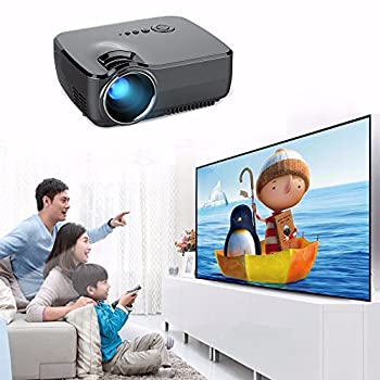 【中古】携帯型MINI Proyector LEDビーマーホームシアター第八芸術競り合い映像媒体LCD 1800LUmen 800x480 HDMI VGA USBミニ映写機 [並行輸入品]