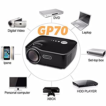 【中古】LCD 1800lumens 800x480 HDMI USB TV 1080pサポートホームシアターLed液晶ポータブルミニムービープロジェクターデジタルビデオProyectorビーマ