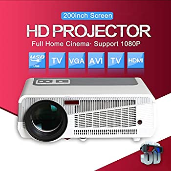 【中古】盛りだくさん固定ディスク映写機Android 4.4映写機LCD映像媒体赤と青の3D USB老人ホーム芝居小屋ATVビーマーシネマLED 1080p労働者階級の無線電話Bluetoothビデオゲ