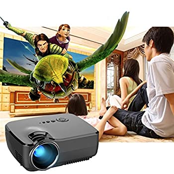 【中古】ミニLED映写機Android WIFIブルートゥース1200ルーメンプロジェクション100in映写幕受け支える1080P液晶ビデオホームシアターテレ