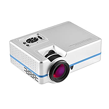 【中古】Fosa ミニ固定ディスク 1080 p LED映写機 内蔵デュアル2 Wステレオ金棒引き、HDMI、VGA、AV、USB、TFマルチインプットインターフェ