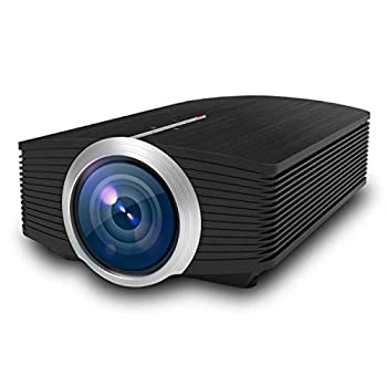 【中古】HOQTUM ミニ映写機 固定ディスク 1080P 携帯型 ビデオプロジェクション 老人ホーム芝居小屋 マルチメディアシステム 楽しみ HDMI/USB/VGA/TFを
