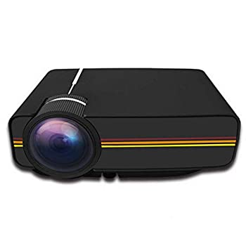 【中古】固定ディスク LEDポータブルマルチメディアミニプロジェクター、リモート制御装置付き添い人老人ホーム芝居小屋、受け支えるHDMI、VGA、AV、SD、USB（黒いこと）