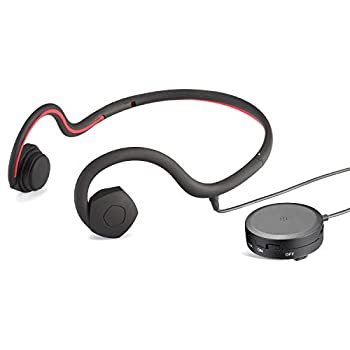 【中古】骨伝導 イヤホン ヘッドホン 集音器 有線 音質 人気 耳掛け 両耳 マイク付き ヘッドフォン しゅうおんき ハンズフリー 【12時間稼動。軽量で折り