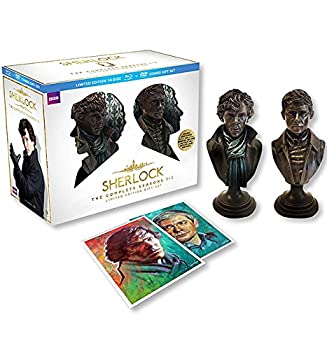 【中古】Sherlock The Complete Series 1-3 Limited Edition Gift Set with Sherlock and Dr Watson Busts and Artcards (UK Exclusive)|Come to Store