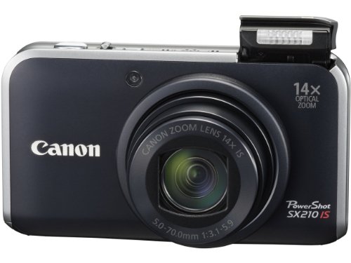 【中古】Canon デジタルカメラ PowerShot SX210 IS ブラック PSSX210IS(BK)
