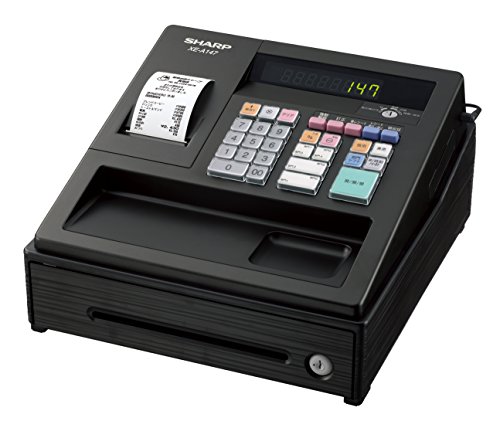 【中古】シャープ 電子レジスタ 8部門 ブラック系 XE-A147-B