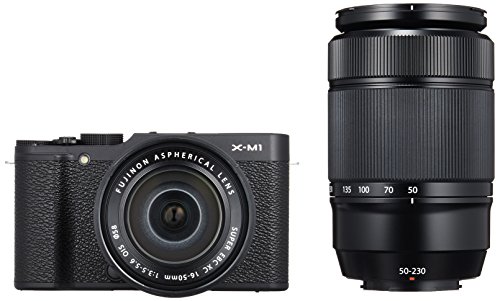 【中古】FUJIFILM デジタルカメラミラーレス一眼 X-M1ダブルズームレンズキット ブラック F X-M1B/1650/50230KIT